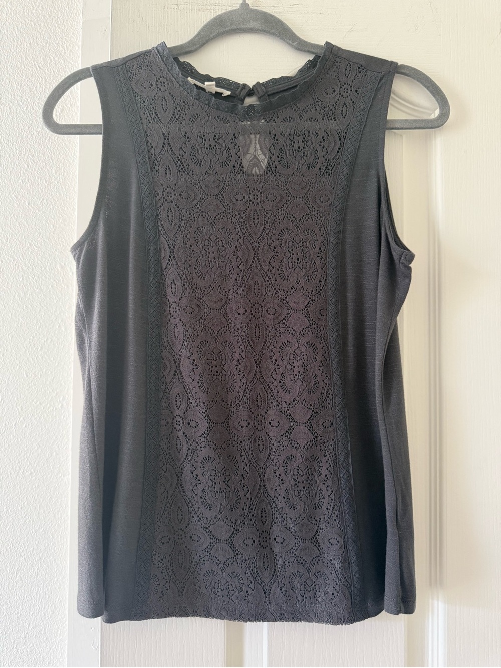 Maurices Women’s S Black Lace Sleeveless Blouse Sheer Back Dressy Tank Top